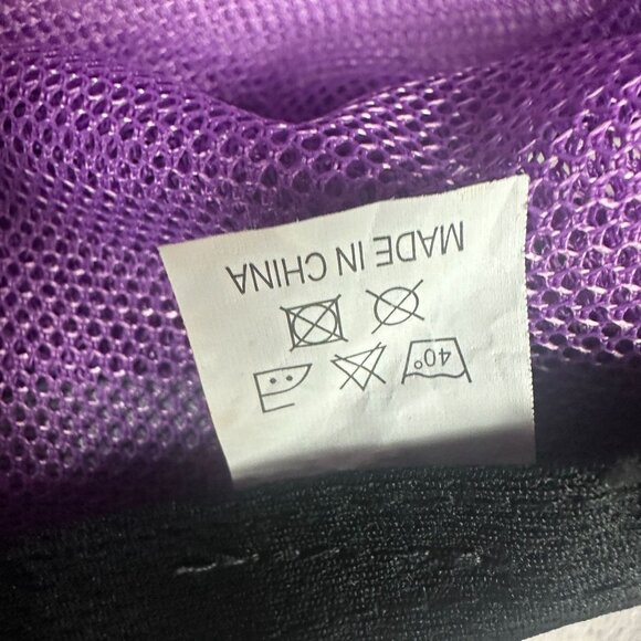 Sun Shade Purple & Gray Wide Brim Hat With Chin Strap & Mesh Panels - Picture 7 of 7